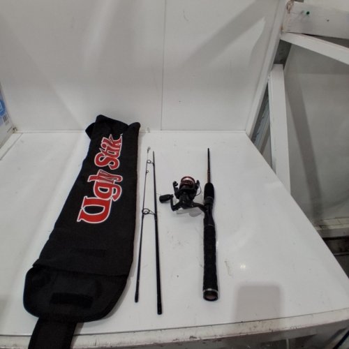 UGLY STICK SHAKESPEARE GX2 SPINNING TRAVEL ROD & REEL COMBO KIT WITH TRAVEL BAG - 5.2:1 RATIO - 5'0" (1.52M) - LIGHT: 4LB-10LBS CAPACITY - BLACK/RED/GOLD - (MODEL: USGXSP503L) image 2