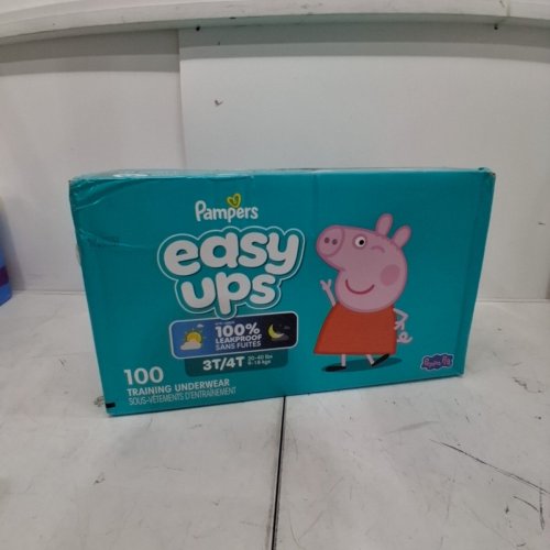 100PK PAMPERS EASY UPS DISPOSABLE TODDLER TRAINING UNDERWEAR - SIZE 3T/4T (30-40LB) - PEPPA PIG image 4