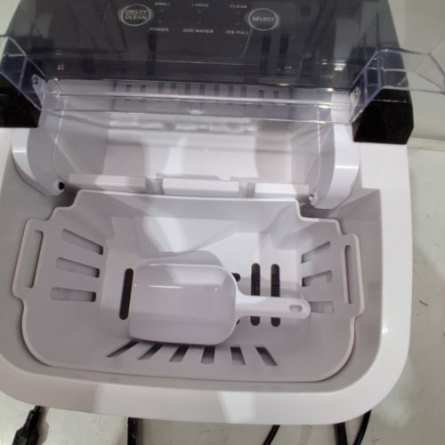 COUNTERTOP ICE MAKER WITH HANDLE AND SCOOP - 26LB - BLACK (MODEL: WBJ-10A) image 4