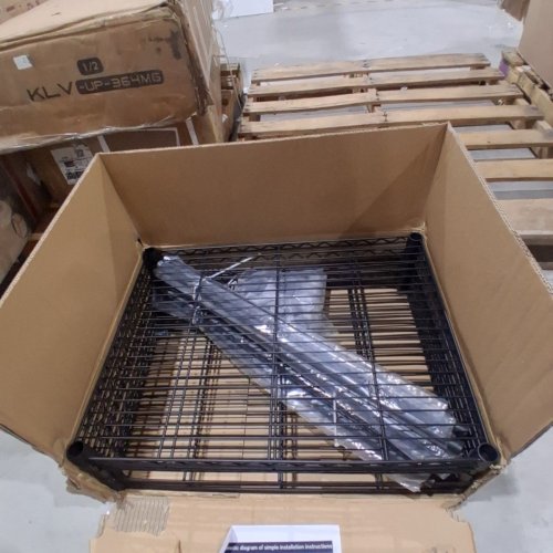 4 TIER MINI FRIDGE STORAGE RACK - 24" X 18" X 77" - BLACK image 2