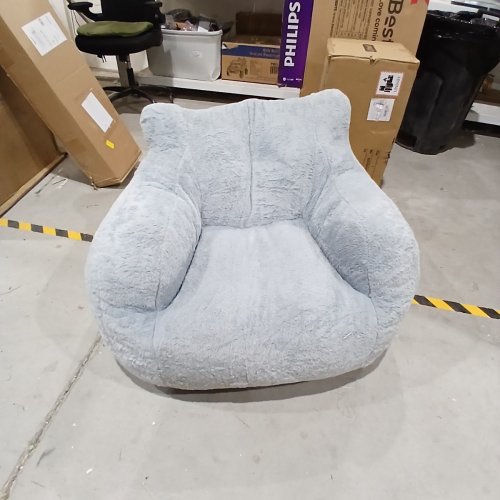 HIGH DENSITY FOAM FILLED FAUX SOFA - 29.2" X 34.7" X 11.8" - LIGHT BLUE image 4