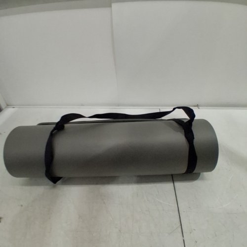 CAP BARBELL HIGH DENSITY EXERCISE YOGA MAT WITH STRAP - 68" X 24"- GREY image 5