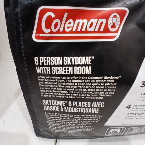 COLEMAN 6-PERSON SKYDOME TENT WITH SCREEN ROOM- BLUE/GREEN (MODEL: 2000038399) image 3