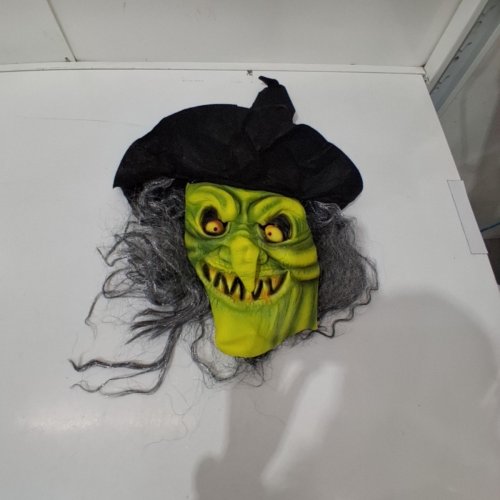 SPOOKTACULAR CREATIONS WITCH MASK - OSFM -GREEN, BLACK AND GRAY (ITEM: 22827) image 3