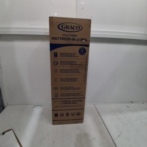 GRACO PREMIUM FOAM CRIB AND TODDLER MATTRESS SHIPS COMPRESSED IN LIGHTWEIGHT BOX, IDEAL MATTRESS FIRMNESS, FEATURING SOFT, WATER-RESISTANT, REMOVABLE, HAND-WASHABLE OUTER COVER - WHITE - (MODEL: 06710-400-OC) image 2