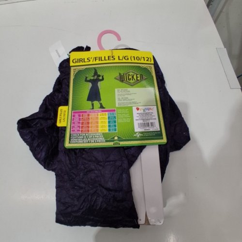 3PC GIRLS DISGUISE WICKED ELPHABA DELUXE COSTUME - LARGE 10-12 - PURPLE image 2