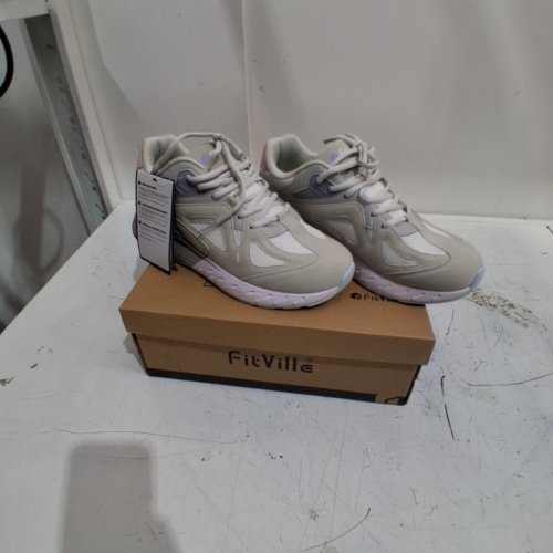 WOMEN'S FITVILLE WIDE WALKING SHOES FOR FLAT FOOT / PLANTAR FASCIITIS RELIEF - SIZE 11W - MULTICOLOURED (STYLE : 00199795180506) image 2