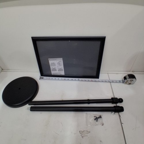VEVOR PEDESTAL SIGN HOLDER DISPLAY STAND - 16" X 10" - BLACK image 2