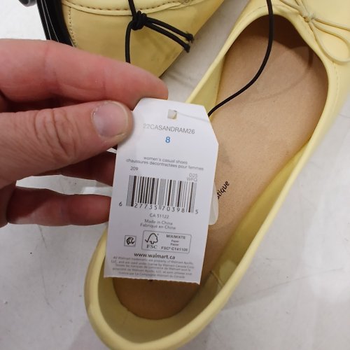 WOMEN'S TIME AND TRU BALLERINA FLATS - 8 - YELLOW (STYLE: 22CASANDRAM26) image 2