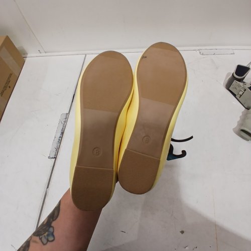 WOMEN'S TIME AND TRU BALLERINA FLATS - 8 - YELLOW (STYLE: 22CASANDRAM26) image 4