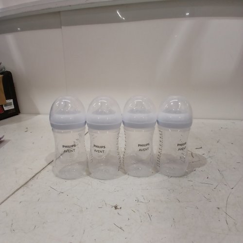 4PK PHILIPS AVENT NATURAL BABY BOTTLES WITH NATURAL RESPONSE NIPPLES - MEDIUM FLOW, FLOW 3 - 9OZ - CLEAR image 2
