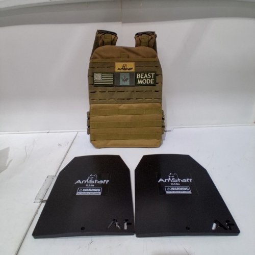 AMSTAFF TACTICAL WEIGHTED VEST WITH PLATES FOR FITNESS - 30LBS - GREEN (MODEL: WV06V30) image 3