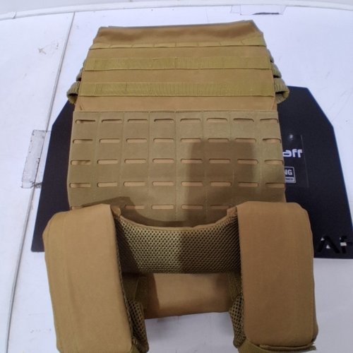 AMSTAFF TACTICAL WEIGHTED VEST WITH PLATES FOR FITNESS - 30LBS - GREEN (MODEL: WV06V30) image 4