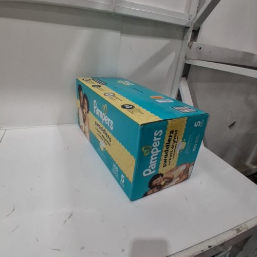 100PK PAMPERS SWADDLERS 100% LEAKPROOF DISPOSABLE BABY DIAPERS - SIZE 5 image 2
