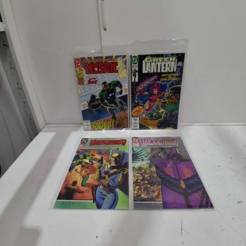 4 ASSTD DC COMIC BOOKS - GREEN LANTERN MOSAIC #2, GREEN LANTERN #23, HAWKWORLD #23, #24 - VARIOUS AUTHORS image 2