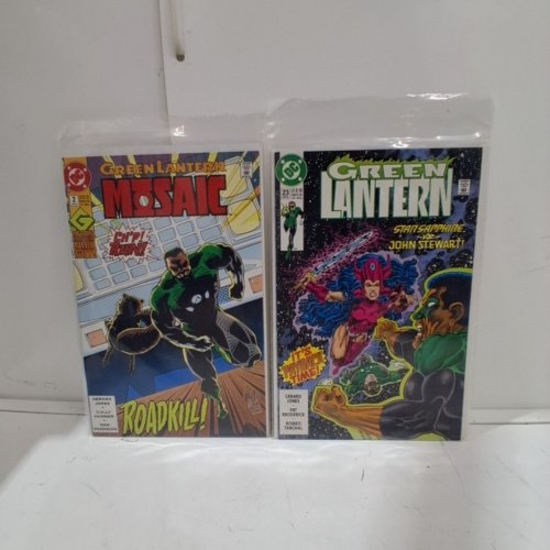 4 ASSTD DC COMIC BOOKS - GREEN LANTERN MOSAIC #2, GREEN LANTERN #23, HAWKWORLD #23, #24 - VARIOUS AUTHORS image 3