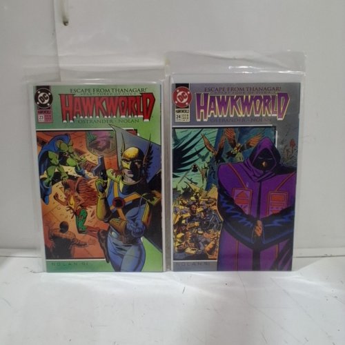 4 ASSTD DC COMIC BOOKS - GREEN LANTERN MOSAIC #2, GREEN LANTERN #23, HAWKWORLD #23, #24 - VARIOUS AUTHORS image 4