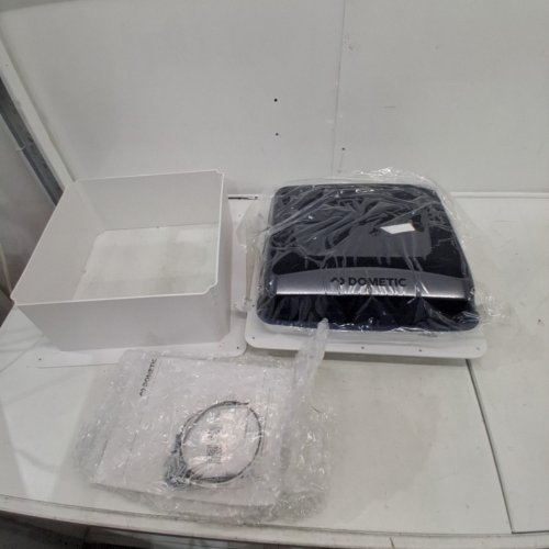DOMETIC RV ROOF VENT - MANUAL 3 SPEED, 12V, MANUAL DOME LIFT RV VENT COVER - WHITE/BLACK (MODEL: 1450) image 3