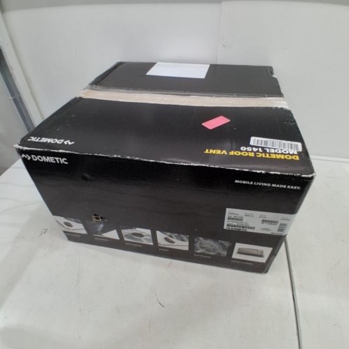 DOMETIC RV ROOF VENT - MANUAL 3 SPEED, 12V, MANUAL DOME LIFT RV VENT COVER - WHITE/BLACK (MODEL: 1450) image 5