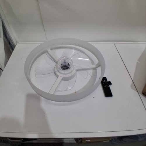 VOLISUN LOW PROFILE CEILING FAN WITH LIGHTS AND REMOTE - 20" - WHITE (8225C-3K)-500) image 2