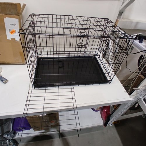 LARGE FOLDING WIRE DOG/PET CRATE - 30: X 19.5" X 16.5" - BLACK (MODEL: MGHH-DC-30D-BLACK) image 2