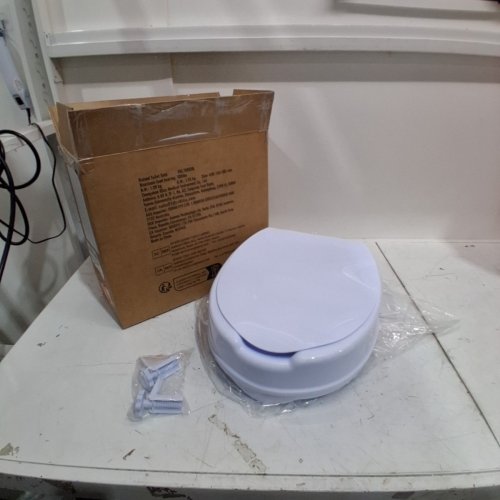 RAISED TOILET SEAT RISER - 4" RAISED - WHITE - (MODEL: FBL760600) image 2