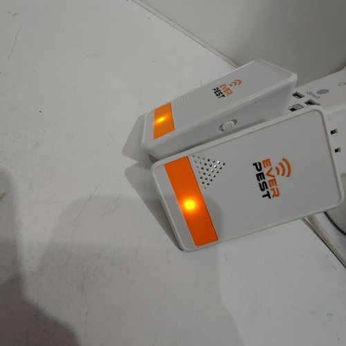 2PK EVER PEST ULTRASONIC PEST REPELLERS - WHITE / ORANGE image 2