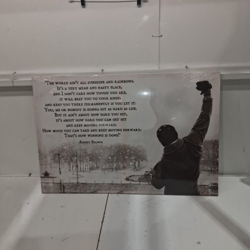 ROCKY BALBOA MOTIVATIONAL MOVIE POSTER/CANVAS - 24" X 36" - MULTICOLOUR image 2