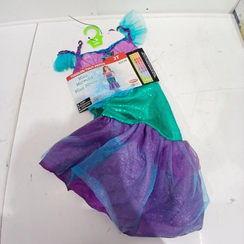 GIRL'S GOODMARK MISS MERMAID COSTUME SET - 2T - PURPLE/TURQUOISE image 2