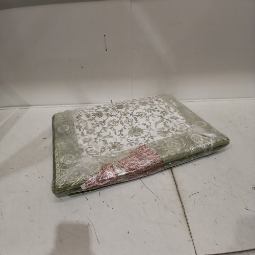 WASHLUXE PLUSH MEMORY FOAM BATHMAT - 24" X 26" - GREEN/WHITE - (MODEL:1901584) image 3