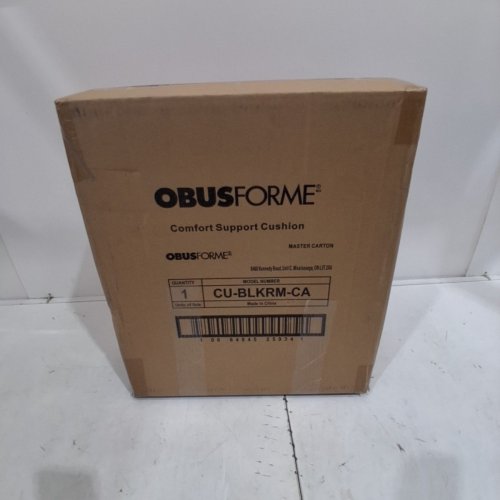 OBUSFORME MEMORY FOAM LUMBAR PILLOW BACK CUSHION - 17" X 12"- BLACK (MODEL: CU-BLKRM-CA) image 2