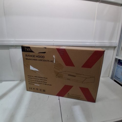HERMITLUX KITCHEN UNDER-CABINET METAL RANGE HOOD WITH 3 EXHAUST SPEEDS AND LED LIGHTING - 30" - STAINLESS STEEL (MODEL:HMX-USF25A75-AC) image 6