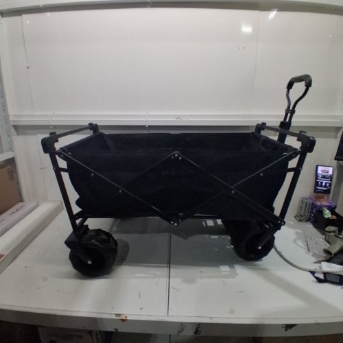 HEAVY DUTY COLLAPSIBLE WAGON WITH SAFETY BELT- 285LBS / 20L CAPACITY - BLACK image 3