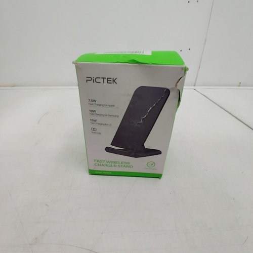PICTEK FAST WIRELESS CHARGER STAND COMPATIBLE WITH APPLE - 7.5W / 10W / 15W - BLACK (MODEL: PA082B) image 3