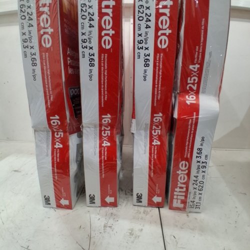 4PK 3M FILTRETE ALLERGEN REDUCTION AIR FILTER - MPR 1000 - MERV 11 - 16" X 25" X 4" EACH (MODEL: DP01DC-4-C) image 3