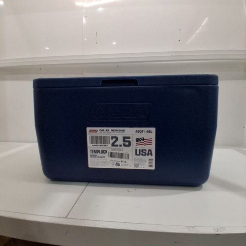 COLEMAN CHILLER SERIES TEMPLOCK INSULATED PORTABLE COOLER WITH HANDLES - 48QT - NAVY (MODEL: 2226955) image 2