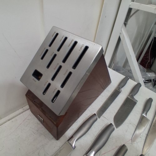 20PC HENCKELS MODERNIST SELF-SHARPENING KNIFE BLOCK SET- STAINLESS STEEL (MODEL: 1374080) image 6