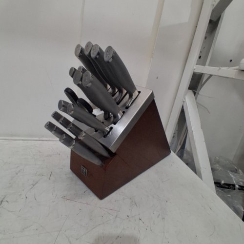 20PC HENCKELS MODERNIST SELF-SHARPENING KNIFE BLOCK SET- STAINLESS STEEL (MODEL: 1374080) image 7