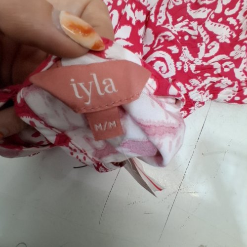 WOMEN'S IYLA SLEEVELESS PRINTED DRESS - MEDIUM - RED AND WHITE image 3