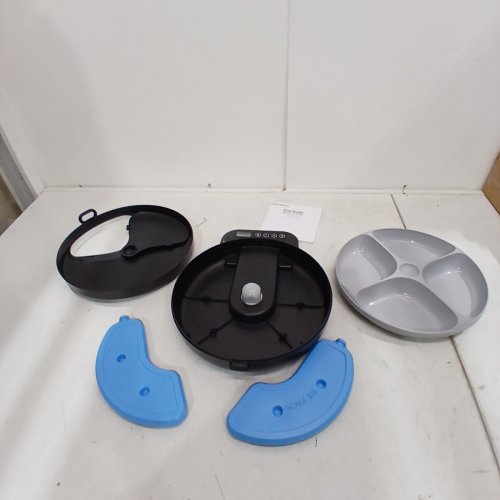 GROOKPET AUTOMATIC PET FEEDER WITH 4 COMPARTMENTS FOR WET OR DRY FOOD - BLACK image 3