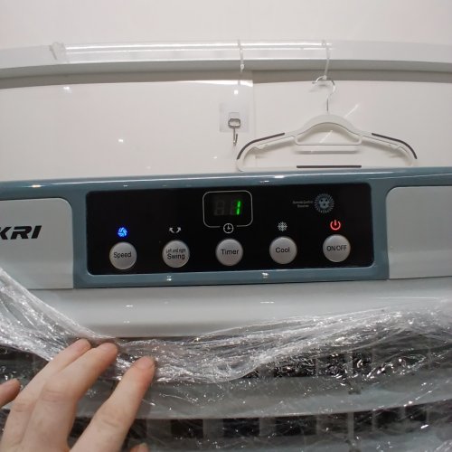 VAGKRI EVAPORATIVE 2100CFM AIR COOLER WITH 120° OSCILLATION AND REMOTE CONTROL, WHITE (MODEL: ‎VA-EC01) image 2