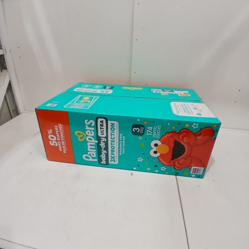 174PK PAMPERS BABY DRY ULTRA DIAPERS - SIZE 3 (16-28LBS) - ELMO image 2