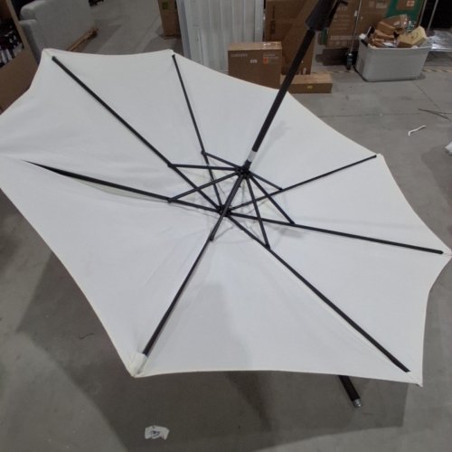 SONGMICS OUTDOOR TABLE PATIO UMBRELLA - 9FT - WHITE (MODEL:GPU09BEV1) image 4
