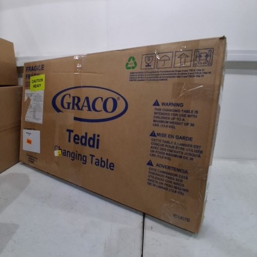 GRACO TEDDI CHANGING TABLE WITH WATER-RESISTANT CHANGING PAD - WHITE/DRIFTWOOD (MODEL: 00524-2171-BW)) image 8