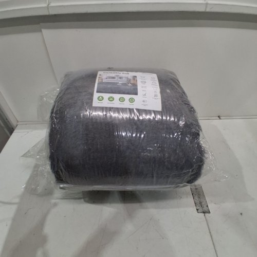 FLUFFY FAUX FUR SHAG AREA RUG WITH NON-SLIP BACKING - 10FT X 14FT - GREY image 2