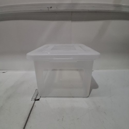 PLASTIC STORAGE BIN WITH LID - 5L - CLEAR image 2