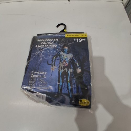 3PC BOYS PARTYHOLIC SKELEZOMBIE COSTUME - LARGE (10-12) - BLACK/BLUE (STYLE: 13164) image 2