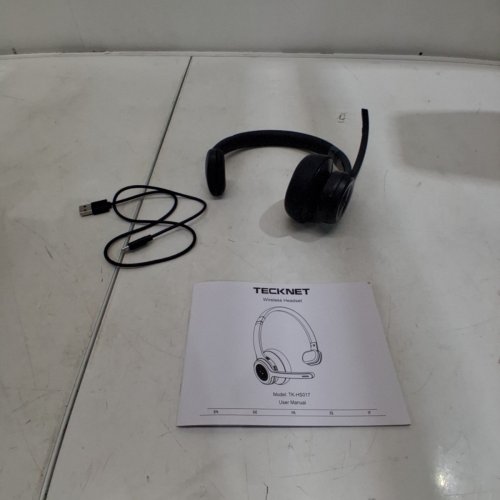 TECKNET WIRELESS HEADSET WITH MICROPHONE BLUETOOTH TRUCKER HEADSET WITH NOISE CANCELLING MICROPHONE AND MUTE BUTTON - BLACK (MODEL: TK-HS017) image 4