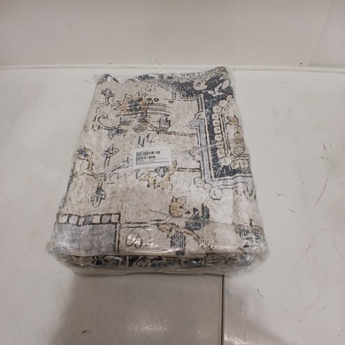 KUETH ABSTRACT AREA RUG - 5FT X 7FT - BLUE (STYLE: CAR1005-BLUE-5 X 7-WAL-R) image 2