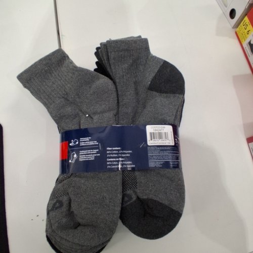 10PR MEN'S FILA COTTON SOCKS - FOR SHOE SIZES 7-12 - BLACK/GREY (STYLE: 1842477) image 3